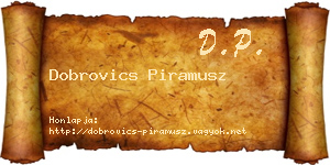 Dobrovics Piramusz névjegykártya
